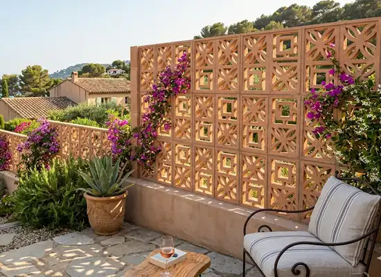 Claustra béton décoratif dans le Var