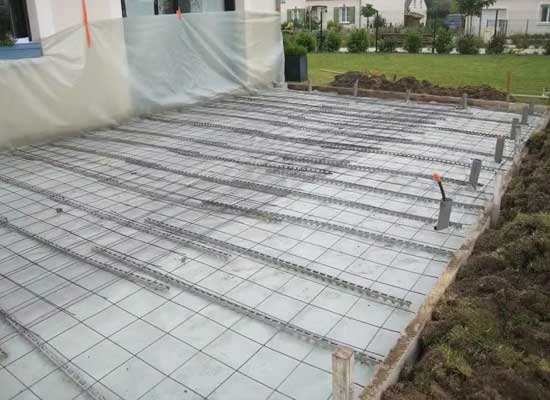 Construction d'une terrasse béton